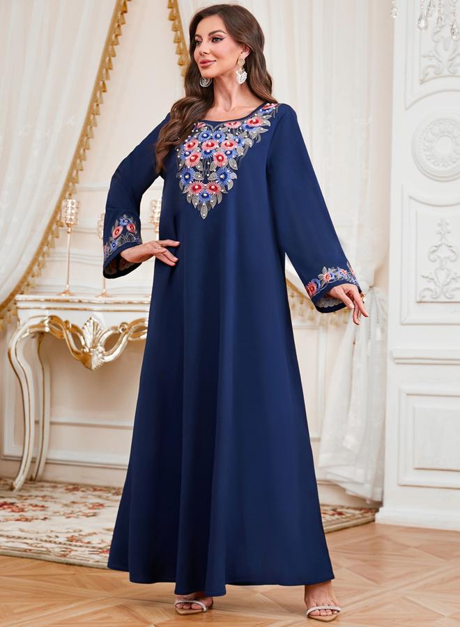 Take Two Women Embroidered Faux Pearl Jalabiya - Image 1